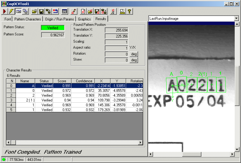 Identification OCV Walkthrough Train Character String OCVString Verified