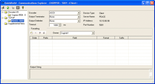 Quick Build Quick Build Walkthrough TCPIP Client Options