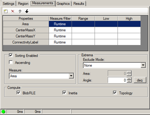 Cognex Blob Reference Blob Control Measurements