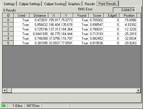 Cognex Caliper Cog Find Circle Find Circle Point Results Tab