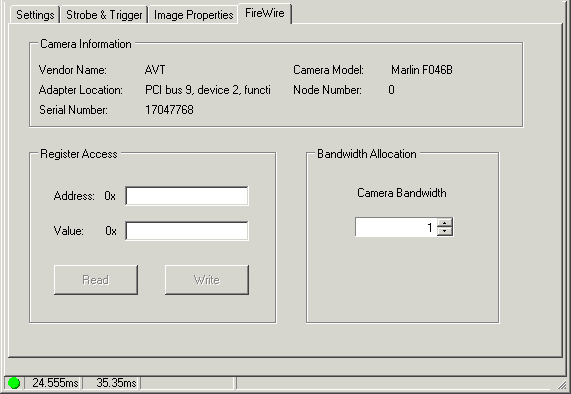 Cognex Core Acq Fifo Reference Fire Wire Tab