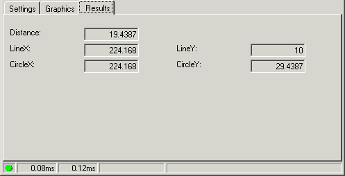 Cognex Dimensioning Distance Line Circle Control Distance Line Circle Results Tab