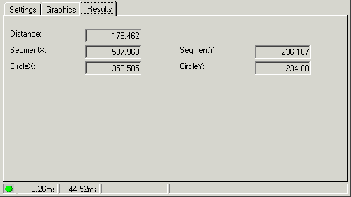 Cognex Dimensioning Distance Segment Circle Control Distance Segment Circle Results Tab