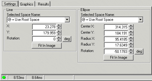 Cognex Dimensioning Intersect Line Ellipse Control Intersect Line Ellipse Settings Tab
