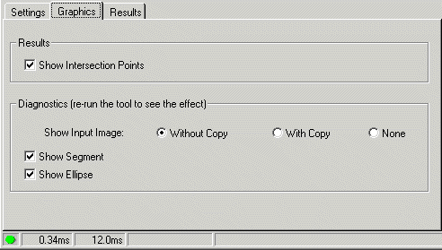 Cognex Dimensioning Intersect Segment Ellipse Control Intersect Segment Ellipse Graphics Tab