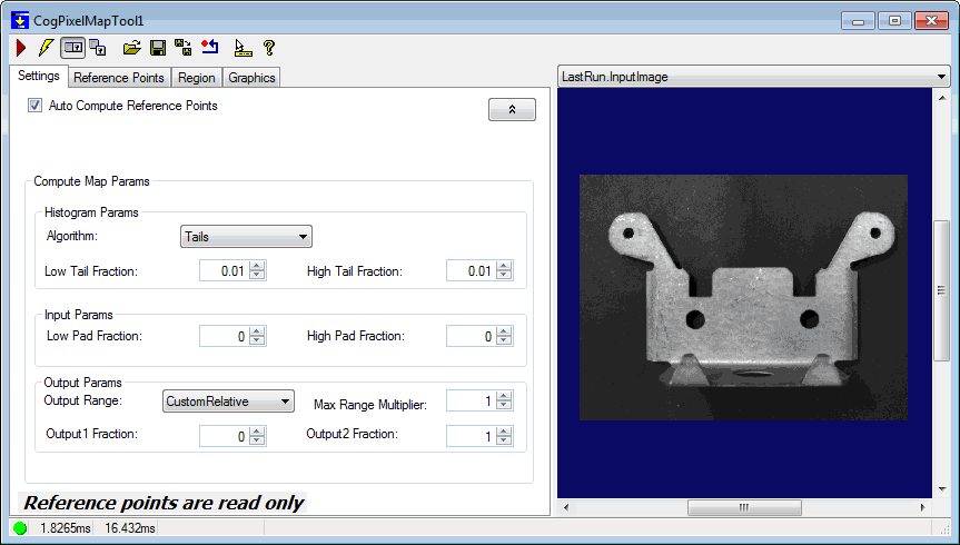 Cognex Pixel Map Pixel Map Settings Tab Auto Compute Off Expanded