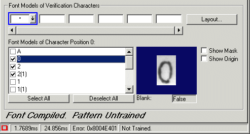 Identification OCV Walkthrough Train Character String OCVFont Wildcard