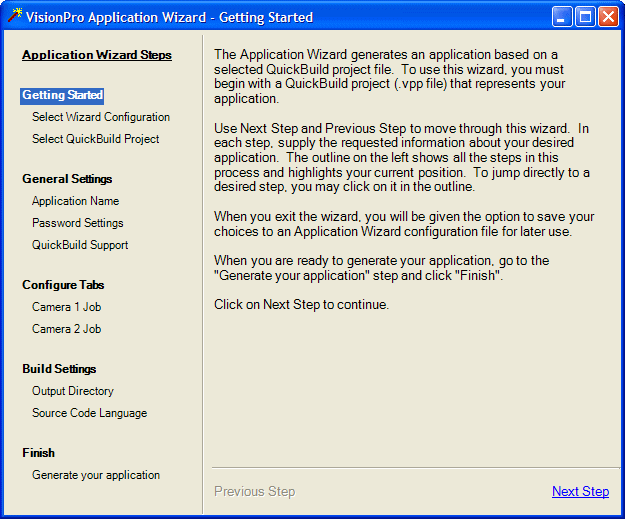 Quick Build Application Wizard Walkthrough Using awinitial