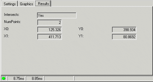 Cognex Dimensioning Intersect Line Circle Control Intersect Line Circle Results Tab