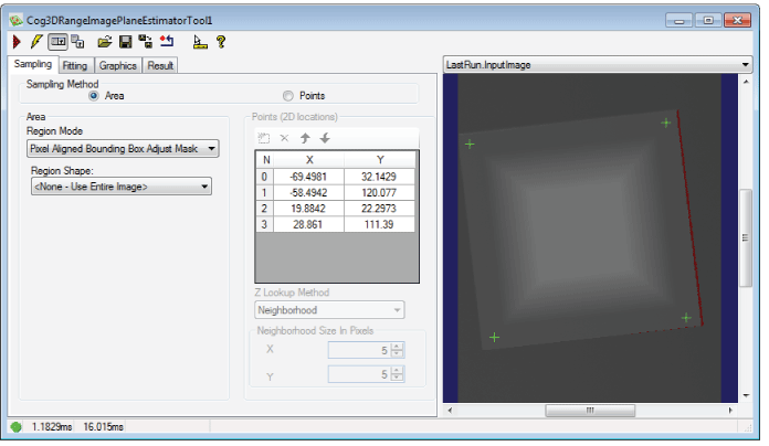 Cognex Image Processing Cog 3DRange Image Plane Estimator Whole Control