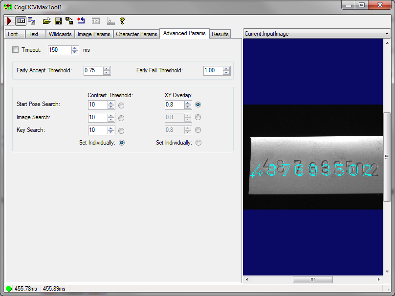 CognexOCVMax OCVmax OCVMax Advanced Params