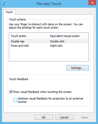 Display Graphics Walkthrough TouchScreen Win8