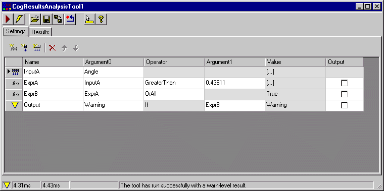 Framework Tool Group Walkthrough Results Analysis Warn Level Result