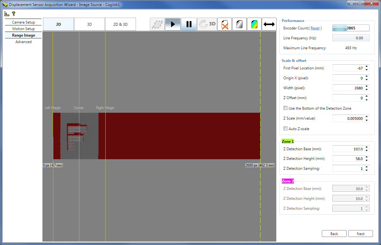Acquisition Profile Plus Walkthrough Image Properties Range Tab