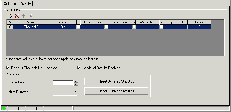 Cognex Core Data Analysis DATSettings Tab