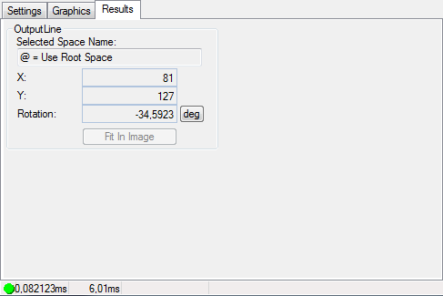 Cognex Dimensioning Create Line Control Create Line Results Tab