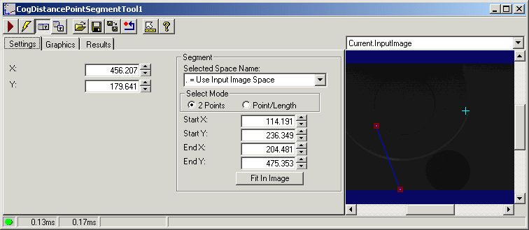 Cognex Dimensioning Distance Point Segment Control Distance Point Segment Whole Control