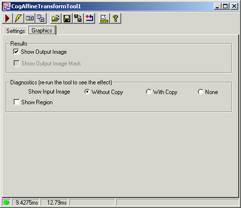 Cognex Image Processing Affine Transform Affine Transform Graphics Tab