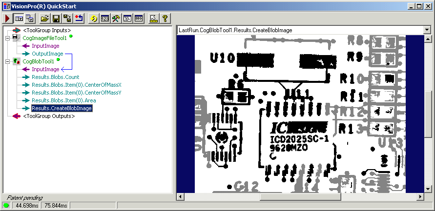 Cognex Tool Group Reference TGECBlob Image