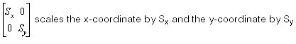 Framework Coordinates Theory Transformations Transformations scaling nonuniform xy matrix