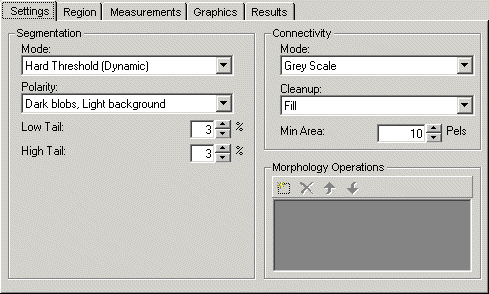 Cognex Blob Reference Blob Control Settings
