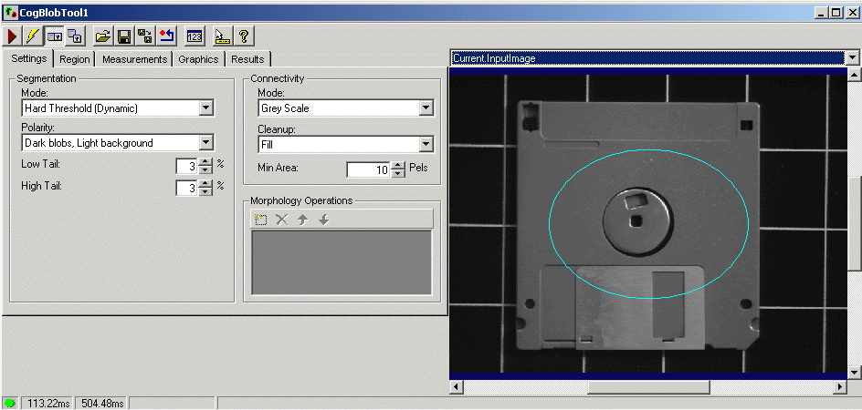 Cognex Blob Reference Blob Control Whole Control