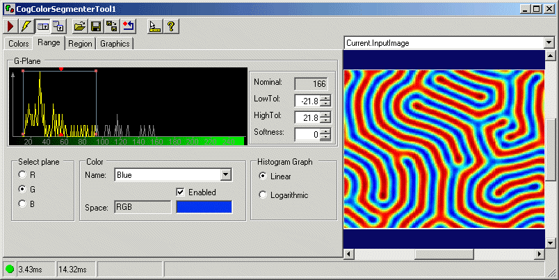 Cognex Color Segmenter Color Segmenter Color Segmenter Range Tab