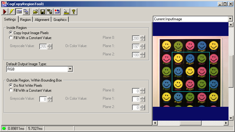 Cognex Image Processing Copy Region Copy Region Whole Control
