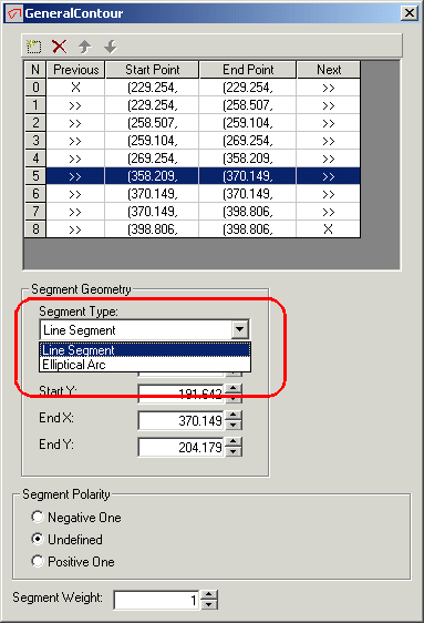 Search PMAlign Walkthrough Contour Shapes Segment Type List