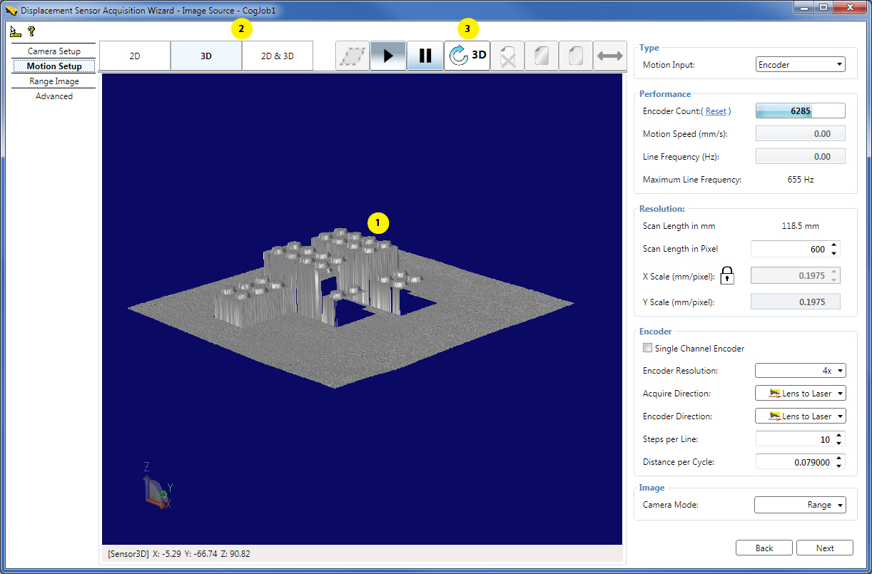 Acquisition Profile Plus Walkthrough Wizard Camera Setup 3D