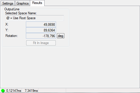 Cognex Dimensioning Create Line Bisect Points Control Create Line Bisect Points Results Tab