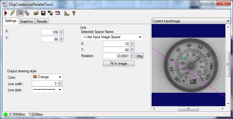 Cognex Dimensioning Create Line Parallel Control Create Line Parallel Whole Control