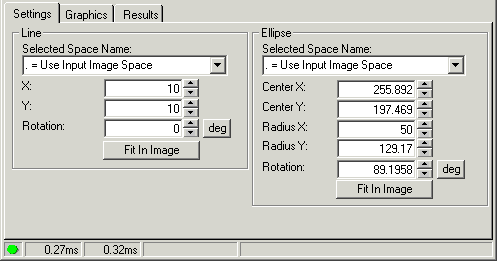 Cognex Dimensioning Distance Line Ellipse Control Distance Line Ellipse Settings Tab