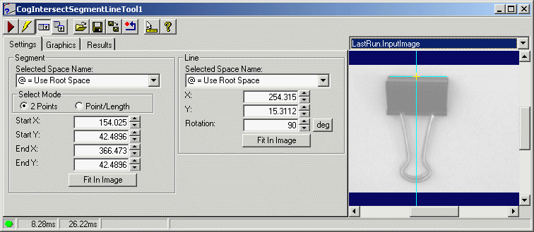 Cognex Dimensioning Intersect Segment Line Control Intersect Segment Line Whole Control