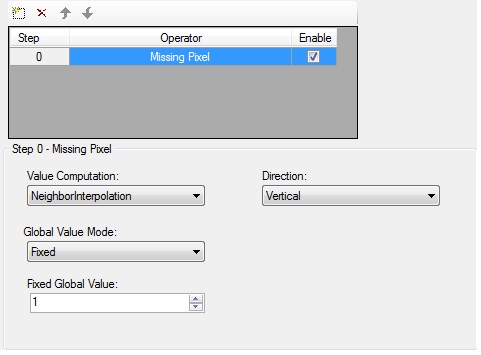 Cognex Image Processing One Image Control Missing Pixel Settings