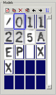 CognexOC Font Editor OCVFont Tab Models