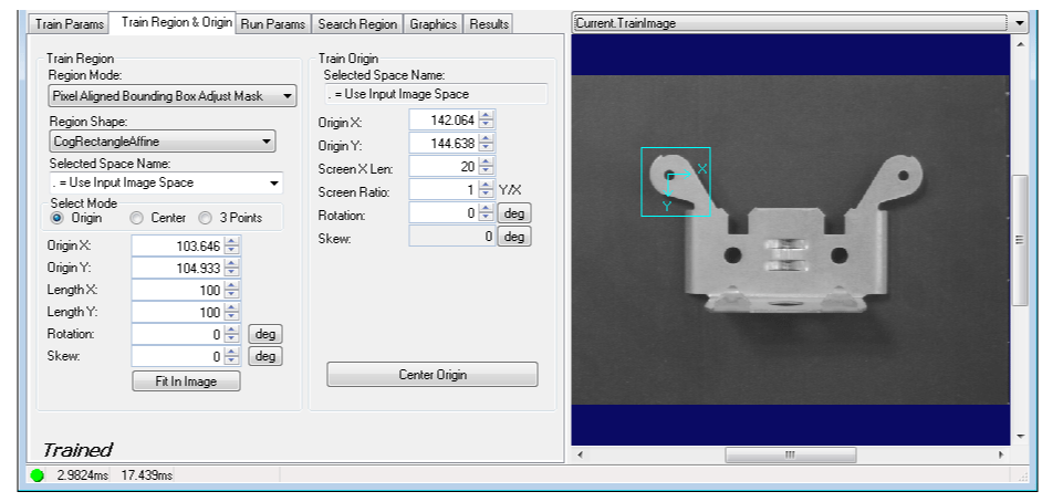 Cognex Patmax Align Reference Patmax Control Train Region