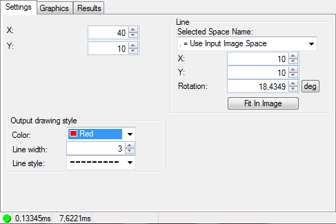 Cognex Dimensioning Create Line Perpendicular Control Create Line Perpendicular Settings Tab