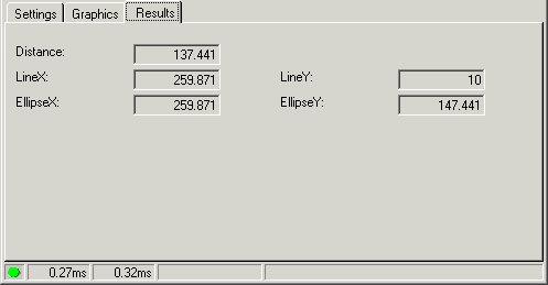 Cognex Dimensioning Distance Line Ellipse Control Distance Line Ellipse Results Tab