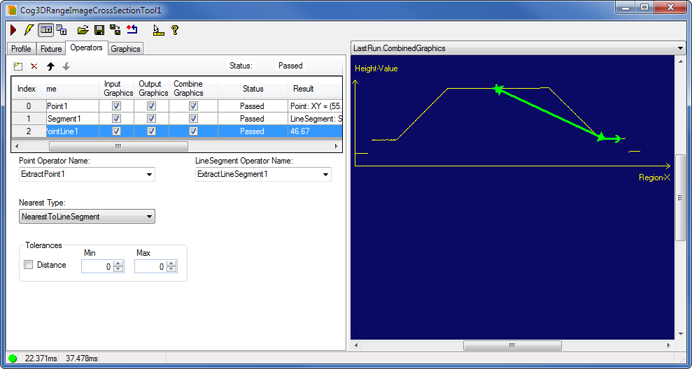 Cognex Image Processing Cog 3DRange Image Cross Section Distance Point Line 4