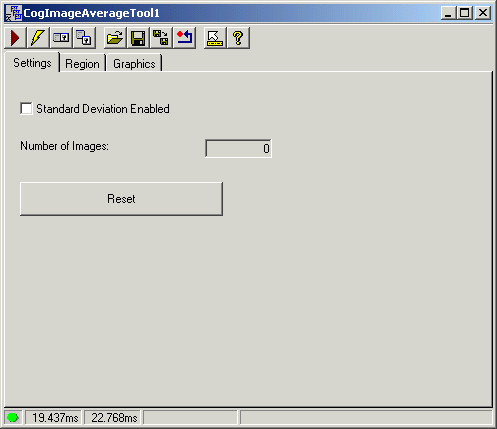 Cognex Image Processing Image Average Image Average Settings Tab