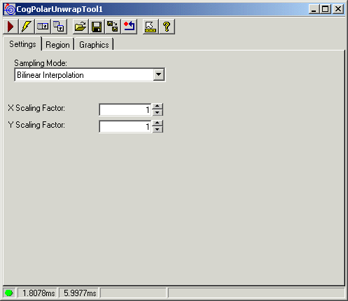 Cognex Image Processing Polar Unwrap Polar Unwrap Settings Tab