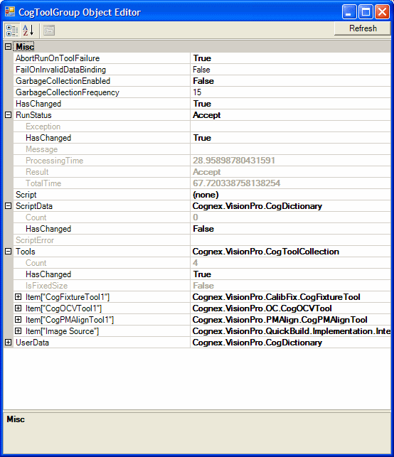 Cognex Tool Group Reference TGECObject Editor