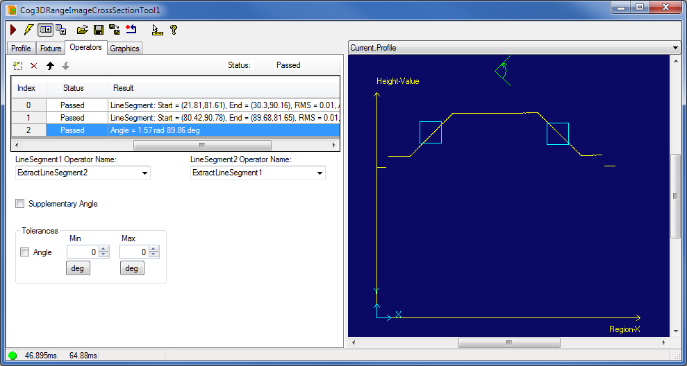 Image Processing Profile Plus Example 3DCross Section Operators Result