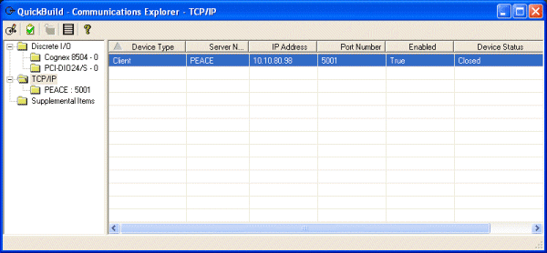 Quick Build Quick Build Walkthrough TCPIP NewTCPIPConnection