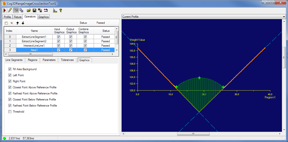 Image Processing Profile Plus Example 3DCross Section No Threshold