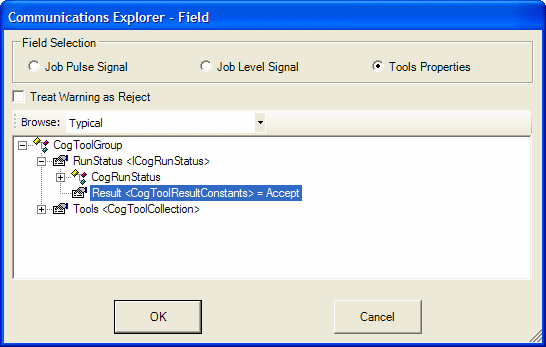 Quick Build Quick Build Walkthrough DiscreteIO Accept Result From Comm Explorer