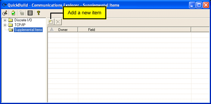 Quick Build Quick Build Walkthrough Explorer Empty Supplemental Items